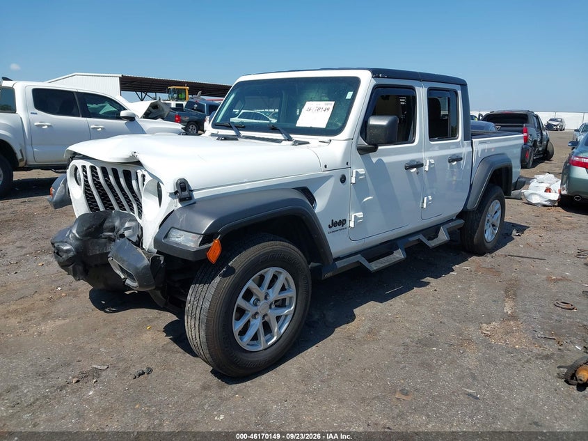 Vin: 1c6hjtag0pl591802, lot: 46669991, jeep gladiator sport s 4x4 20232