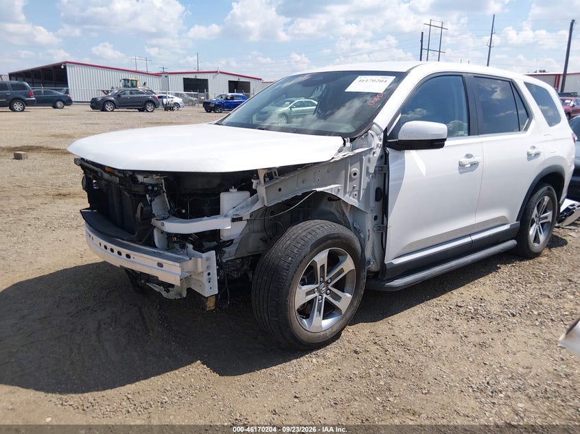 Vin: 5fnyg1h48pb046344, lot: 46670046, honda pilot awd ex-l 8 passenger 20232