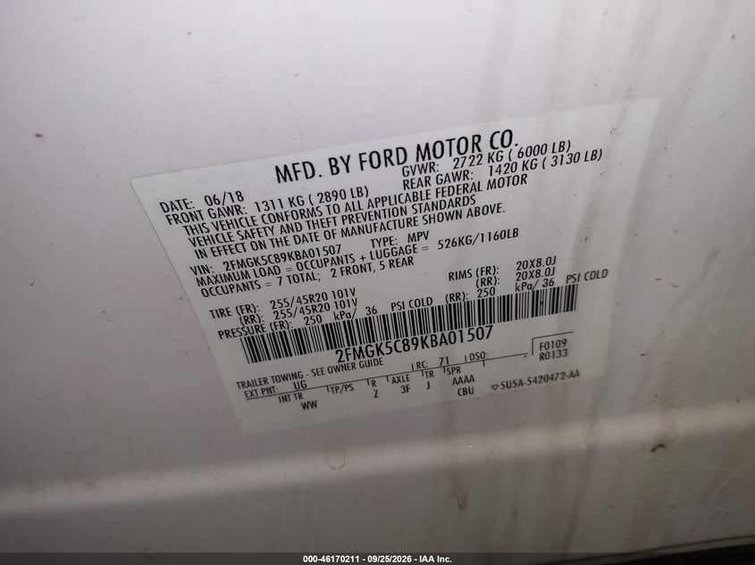 2019 FORD FLEX SEL · Фото 9