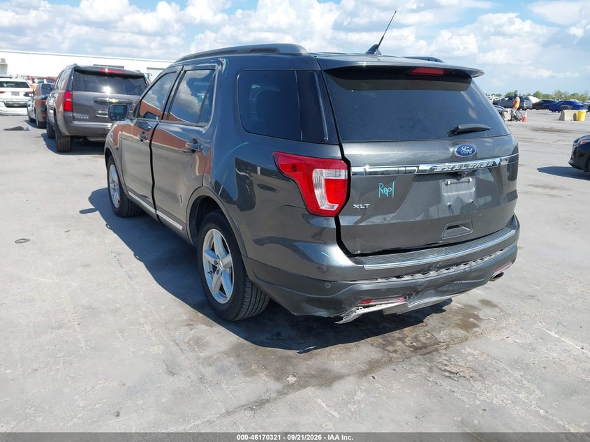 Vin: 1fm5k7d86jga79672, lot: 46670163, ford explorer xlt 20183