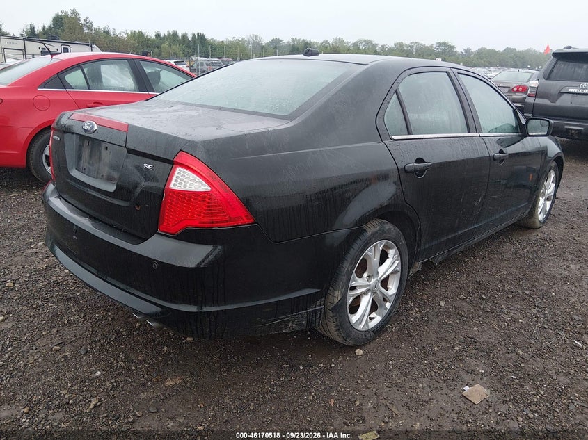 Vin: 3fahp0ha7cr304612, lot: 46670360, ford fusion se 20124