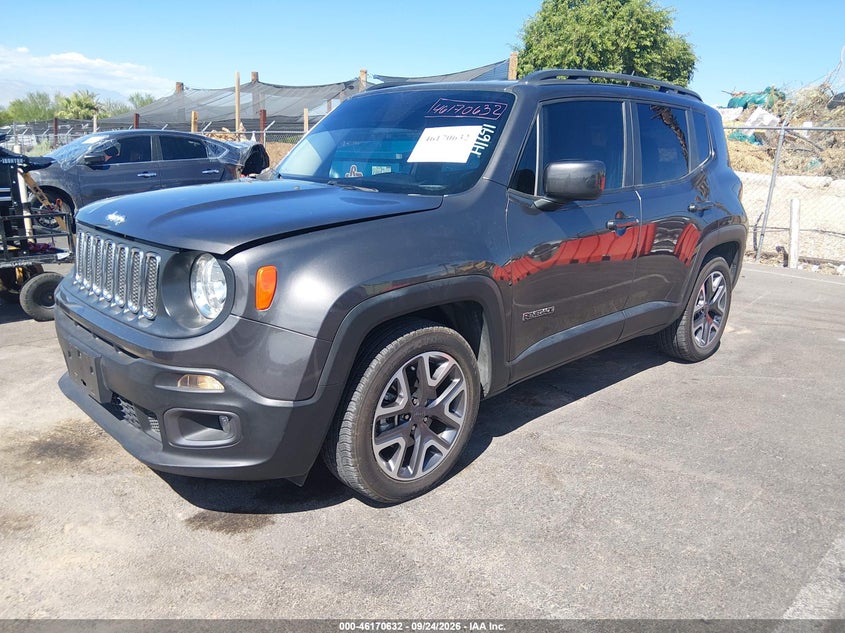 Vin: zaccjabb0hpf68883, lot: 46670474, jeep renegade latitude fwd 20172
