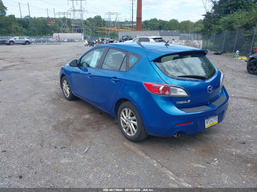Vin: jm1bl1l88c1612873, lot: 46670486, mazda mazda3 i touring 20123