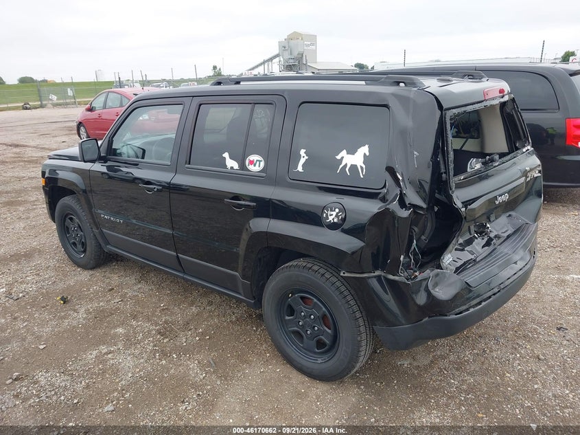 Vin: 1c4njpbb7fd341939, lot: 46670504, jeep patriot sport 20153