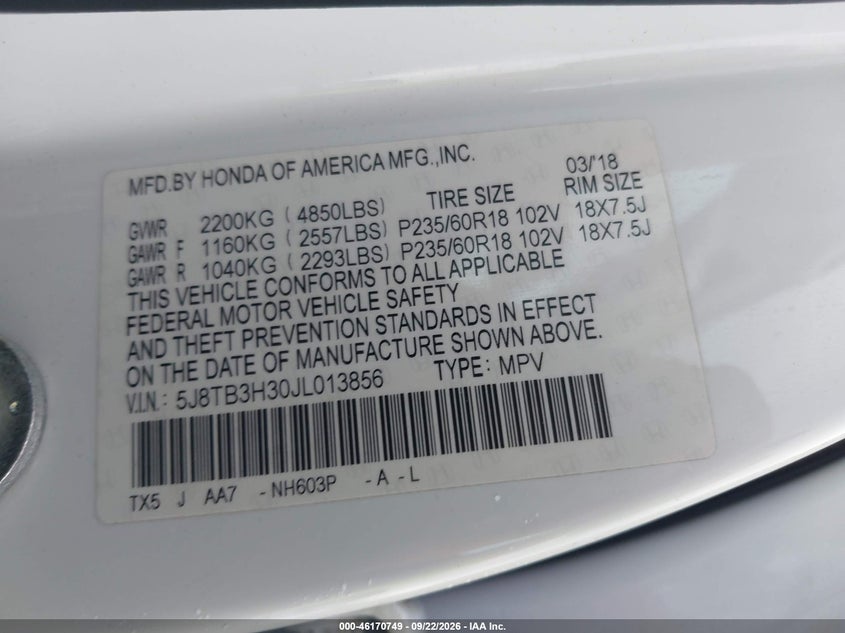2018 ACURA RDX ACURAWATCH PLUS PACKAGE · Фото 9