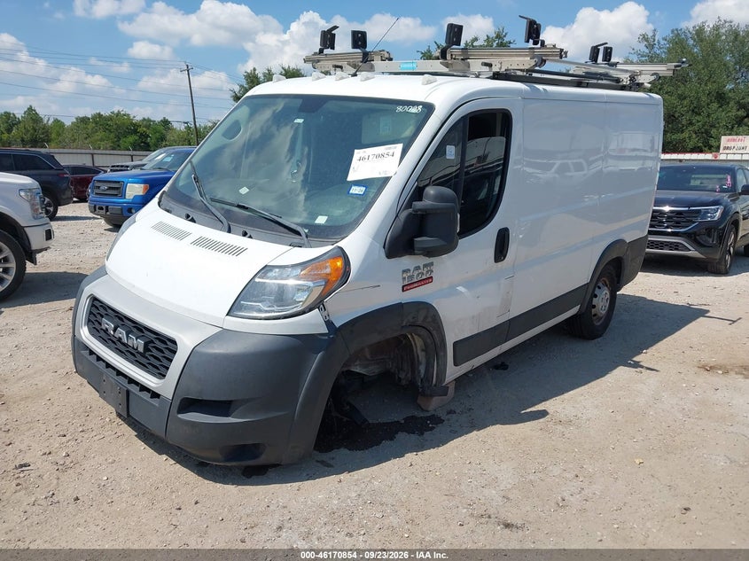 Vin: 3c6trvng8le100193, lot: 46670696, ram promaster 1500 low roof 118 wb 20202
