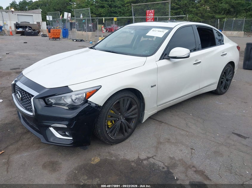 Vin: jn1ev7ar8jm439604, lot: 46670733, infiniti q50 3.0t sport 20182