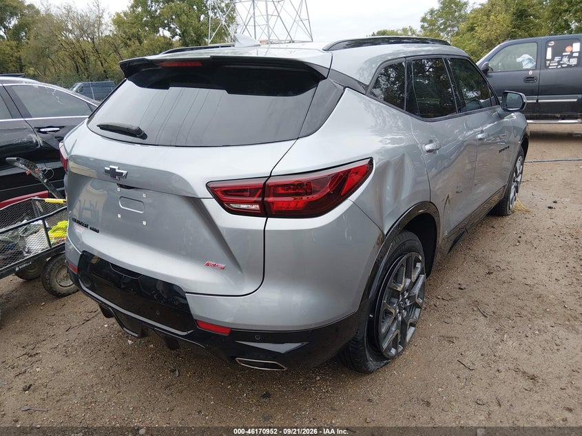Vin: 3gnkbkrs3ss107002, lot: 46670794, chevrolet blazer awd rs 20254