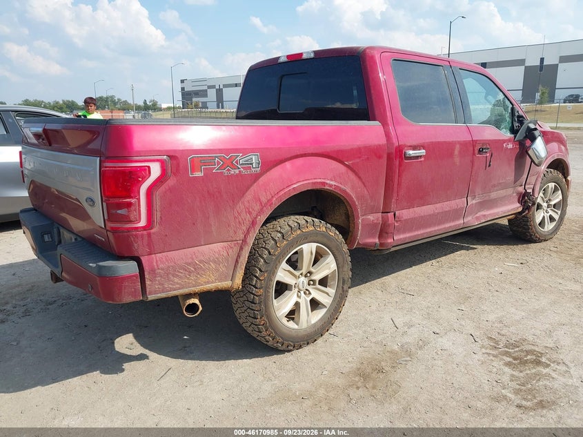 Vin: 1ftew1efxffb47486, lot: 46670827, ford f-150 platinum 20154