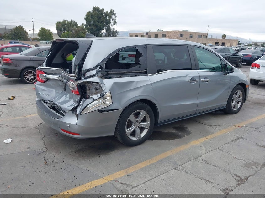 Vin: 5fnrl6h78jb022494, lot: 46671035, honda odyssey ex-l 20184