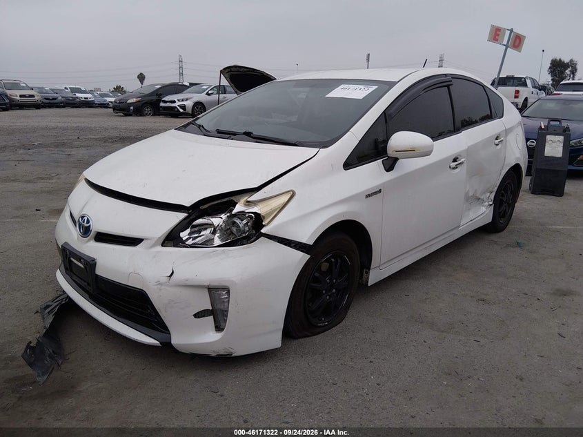 Vin: jtdkn3du2d5649543, lot: 46671164, toyota prius two 20132