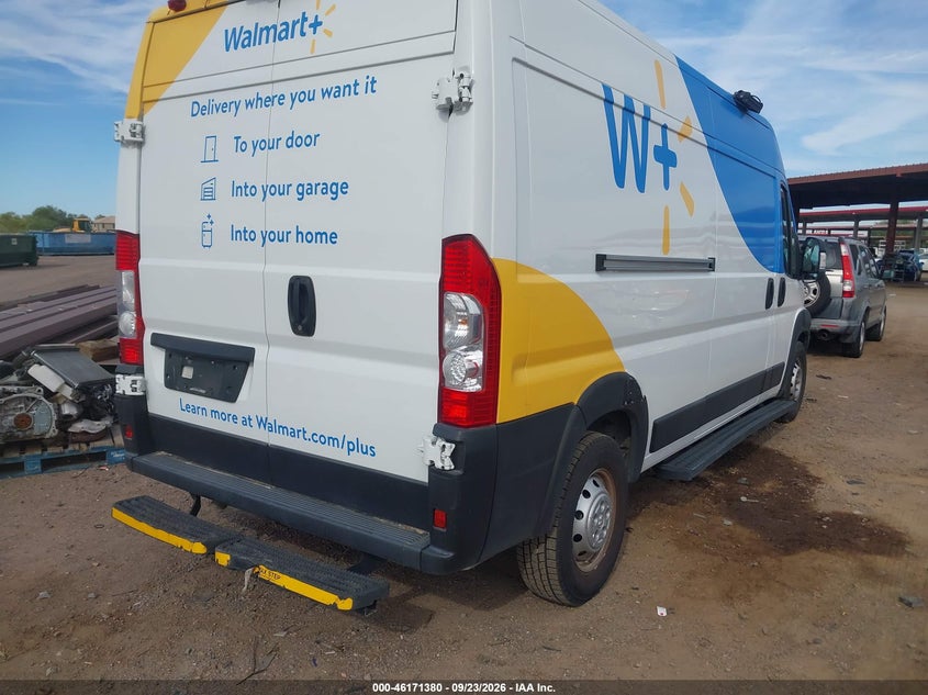 Vin: 3c6lrvdg2me573543, lot: 46671221, ram promaster 2500 high roof 159 wb 20214