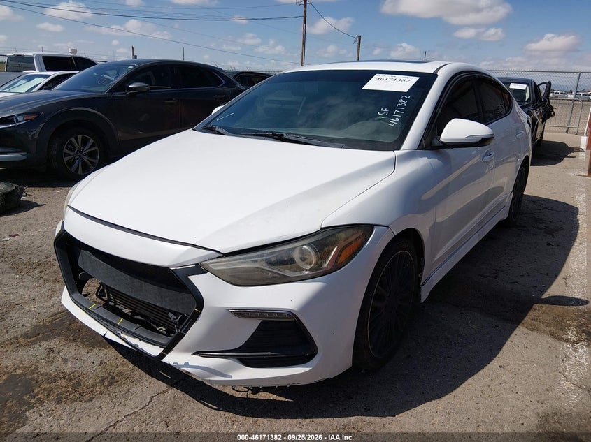 Vin: kmhd04lb4ju575021, lot: 46671223, hyundai elantra sport 20182