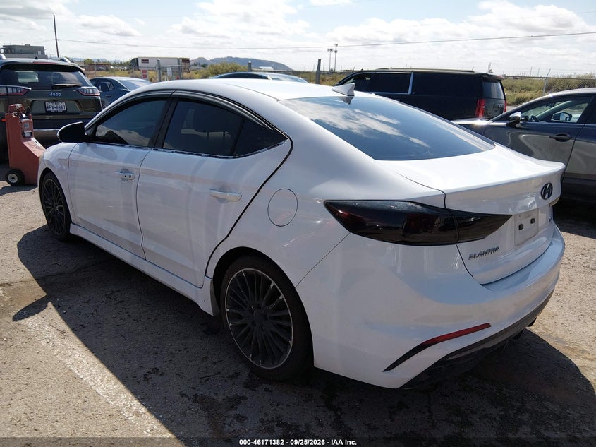 Vin: kmhd04lb4ju575021, lot: 46671223, hyundai elantra sport 20183