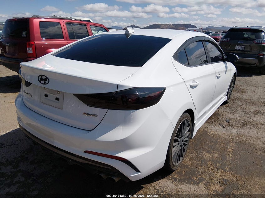 Vin: kmhd04lb4ju575021, lot: 46671223, hyundai elantra sport 20184