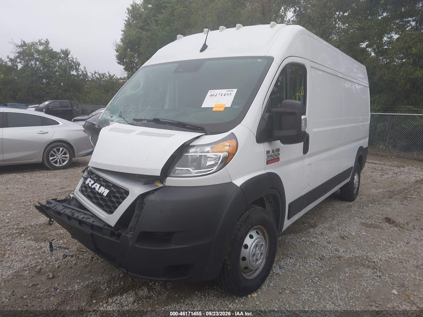 Vin: 3c6lrvdg9ne134194, lot: 46671297, ram promaster 2500 high roof 159 wb 20222