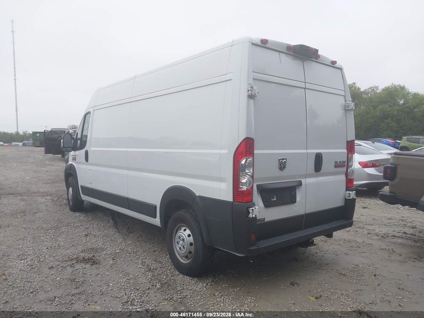 Vin: 3c6lrvdg9ne134194, lot: 46671297, ram promaster 2500 high roof 159 wb 20223
