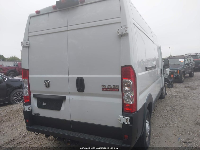 Vin: 3c6lrvdg9ne134194, lot: 46671297, ram promaster 2500 high roof 159 wb 20224