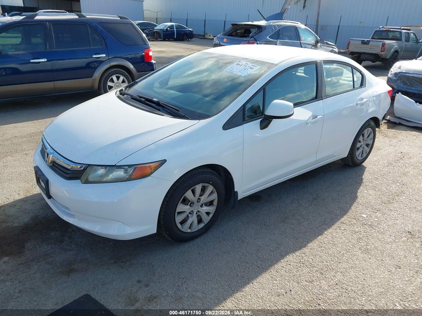 2012 Honda Civic, Удар ззаду, IAAI, VIN 2HGFB2F55CH548497 — фото 2