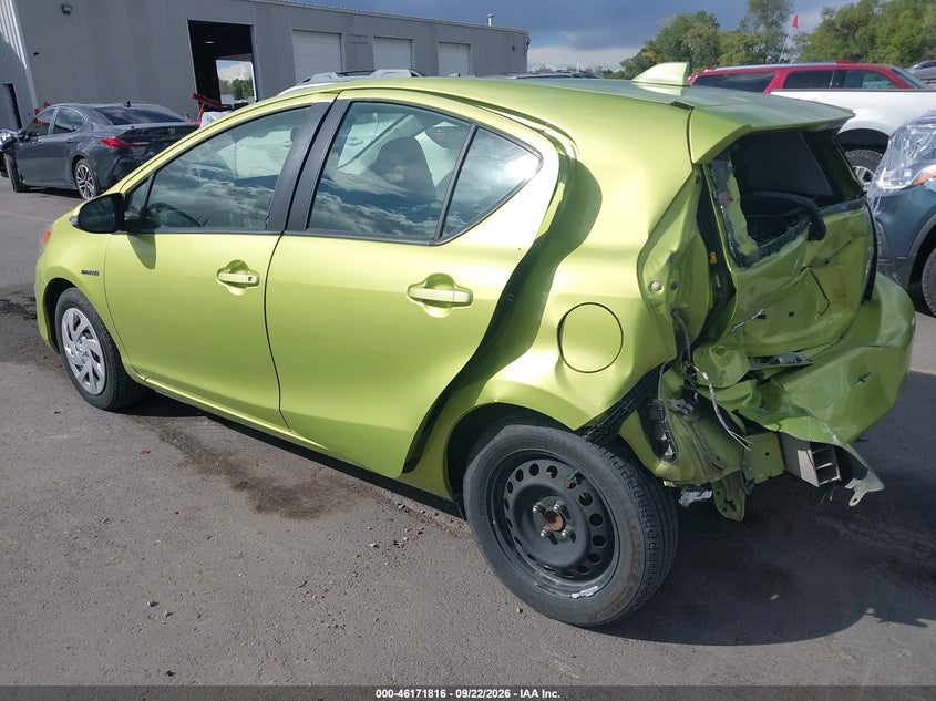 Vin: jtdkdtb33g1133751, lot: 46671658, toyota prius c two 20163