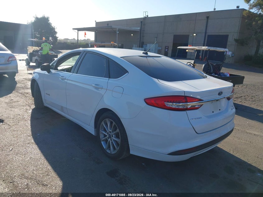 Vin: 3fa6p0lu7hr385403, lot: 46671727, ford fusion hybrid se 20173