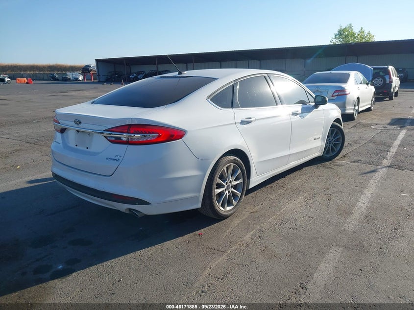 Vin: 3fa6p0lu7hr385403, lot: 46671727, ford fusion hybrid se 20174