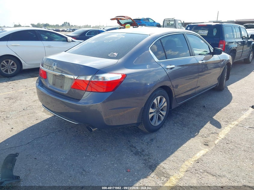 Vin: 1hgcr2f36ea072906, lot: 46671794, honda accord lx 20144