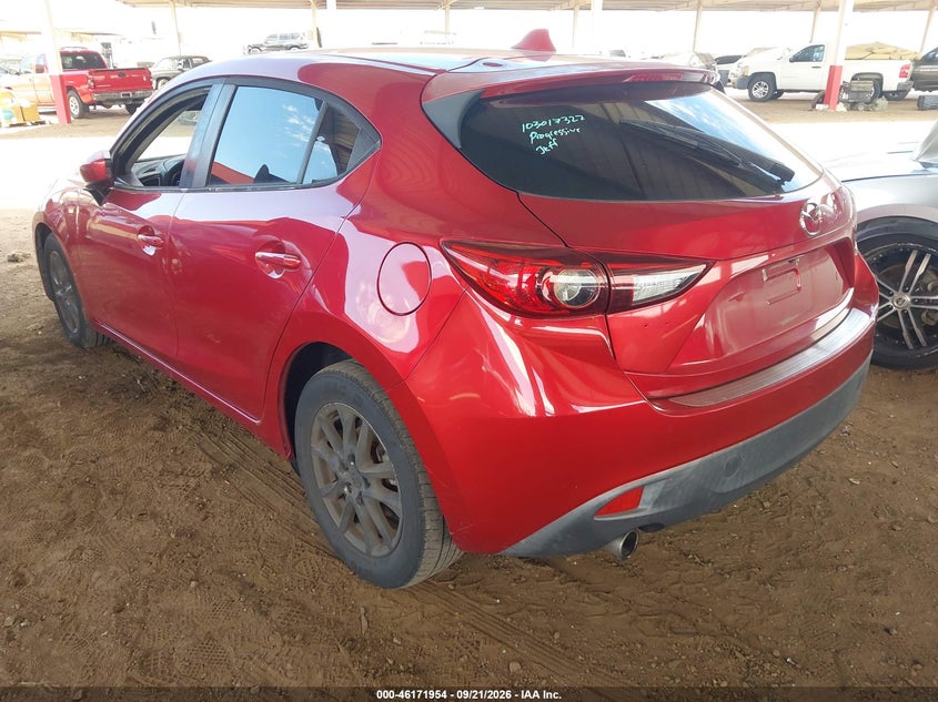Vin: 3mzbm1l75fm145629, lot: 46671796, mazda mazda3 i touring 20153