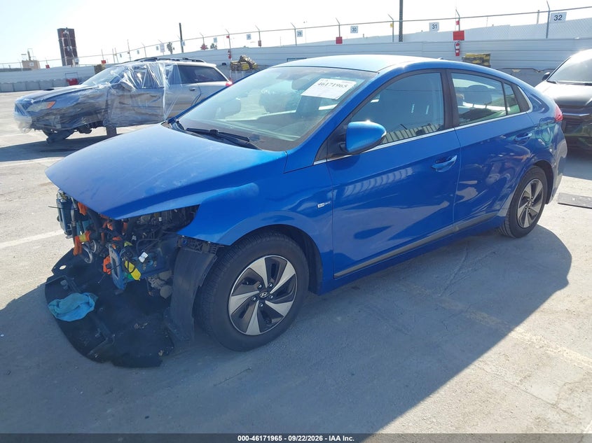Vin: kmhc75lc7hu057176, lot: 46671807, hyundai ioniq hybrid sel 20172