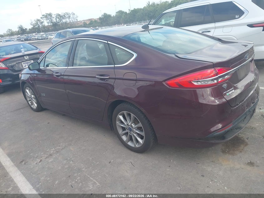 Vin: 3fa6p0pu8hr255141, lot: 46672004, ford fusion energi se luxury 20173