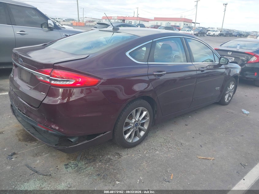 Vin: 3fa6p0pu8hr255141, lot: 46672004, ford fusion energi se luxury 20174