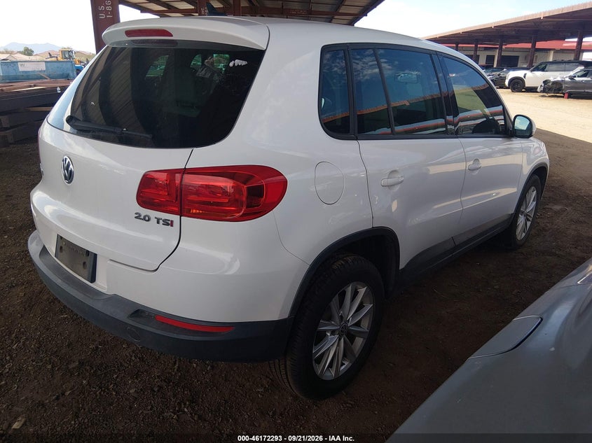 Vin: wvgav3ax7ew549777, lot: 46672135, volkswagen tiguan se 20144