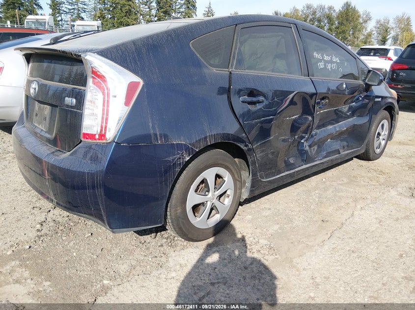 Vin: jtdkn3du1f1914138, lot: 46672254, toyota prius four 20154