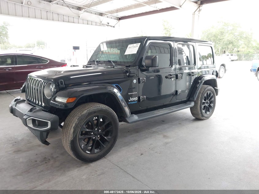 Vin: 1c4jjxp68mw658463, lot: 46672268, jeep wrangler 4xe unlimited sahara 20212