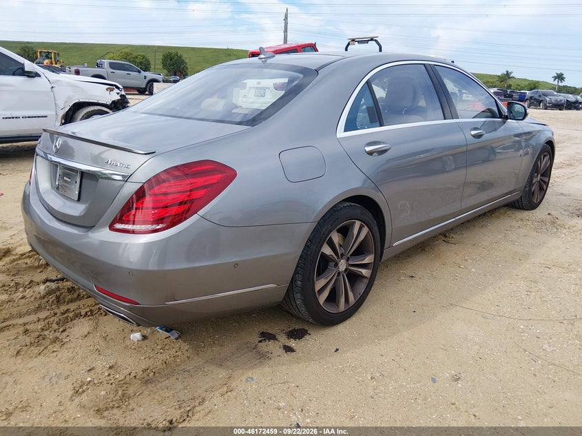 Vin: wddug8fb1fa107233, lot: 46672302, mercedes-benz s 550 4matic 20154