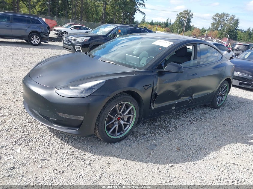 Vin: 5yj3e1eb5mf097847, lot: 46672316, tesla model 3 long range 20212