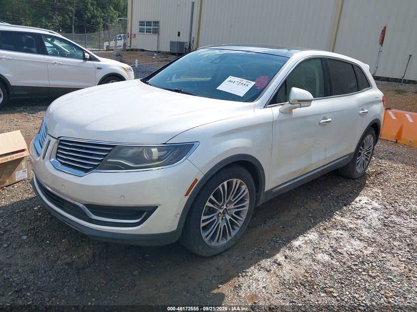 Vin: 2lmtj6lp8gbl41905, lot: 46672398, lincoln mkx reserve 20162