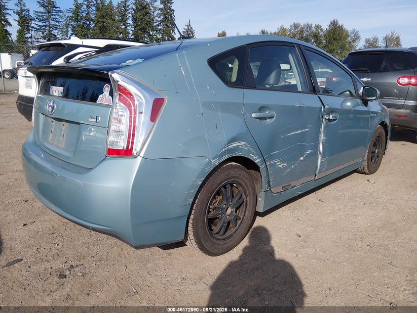 Vin: jtdkn3duxc5381713, lot: 46672433, toyota prius four 20124