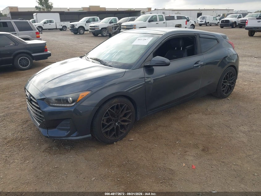 Vin: kmhtg6afxku003347, lot: 46672515, hyundai veloster 2.0 premium 20192
