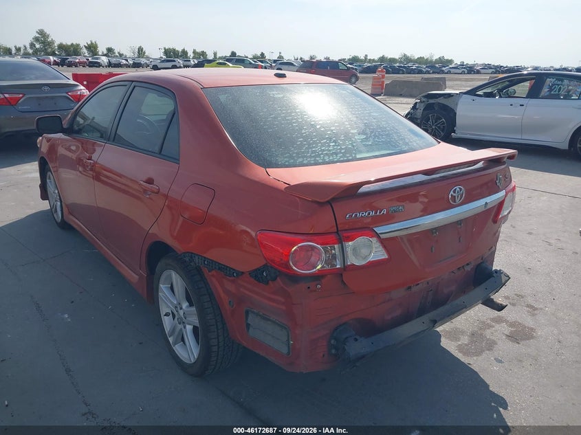 Vin: 2t1bu4ee0dc097527, lot: 46672530, toyota corolla s special edition 20133