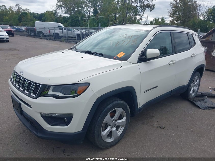 Vin: 3c4njdbbxjt393003, lot: 46672621, jeep compass latitude 4x4 20182