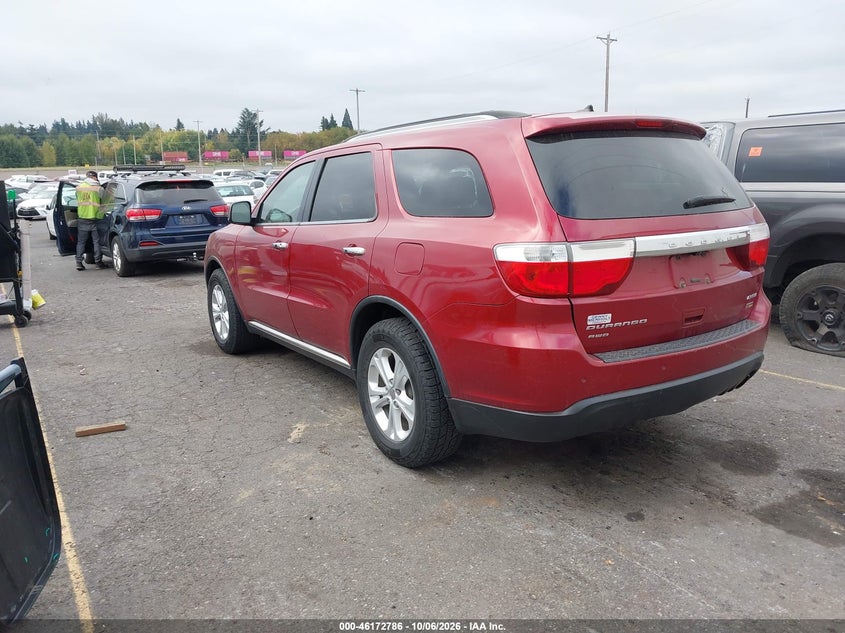 Vin: 1c4rdjdg2dc691285, lot: 46672629, dodge durango crew 20133