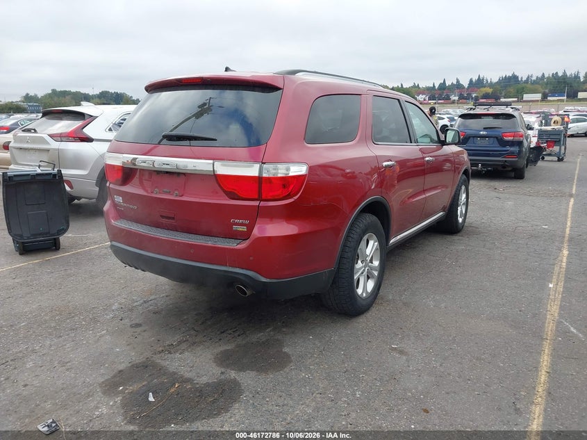 Vin: 1c4rdjdg2dc691285, lot: 46672629, dodge durango crew 20134