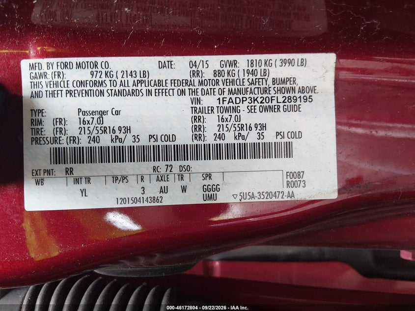2015 FORD FOCUS SE · Фото 9