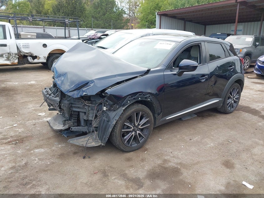 Vin: jm1dkdd75j0316764, lot: 46672689, mazda cx-3 grand touring 20182