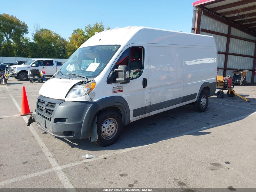 Vin: 3c6trvdg9je132214, lot: 46672765, ram promaster 2500 high roof 159 wb 20182