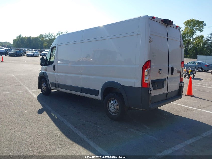 Vin: 3c6trvdg9je132214, lot: 46672765, ram promaster 2500 high roof 159 wb 20183