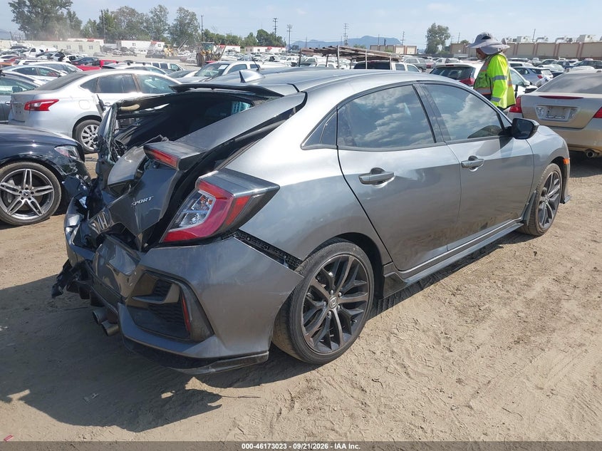 Vin: shhfk7h44mu218680, lot: 46672866, honda civic sport 20214