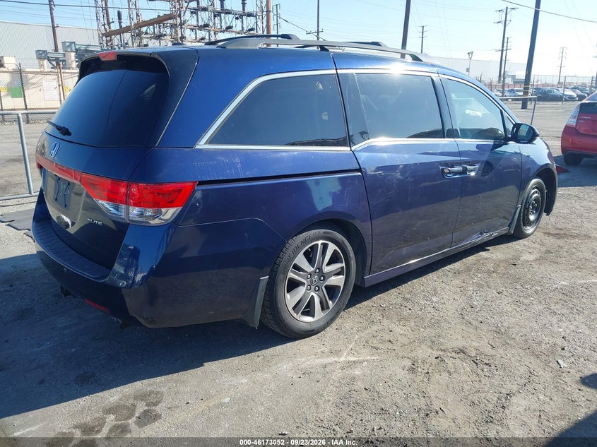 Vin: 5fnrl5h99eb001008, lot: 46672895, honda odyssey touring/touring elite 20144