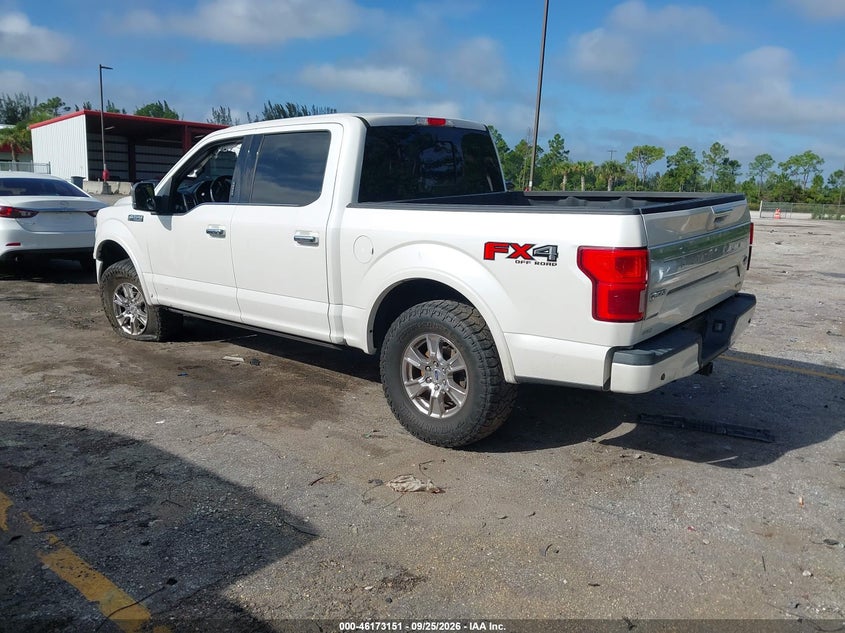 Vin: 1ftew1eg7jfc76755, lot: 46672994, ford f-150 platinum 20183